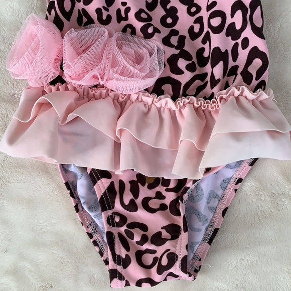 Koala Baby Pink Leopard Swimsuit 12M EUC 😍 - Picture 3 of 9
